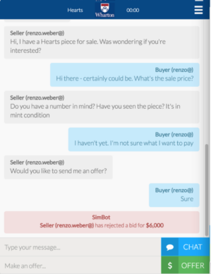 Hearts Negotiation Interface